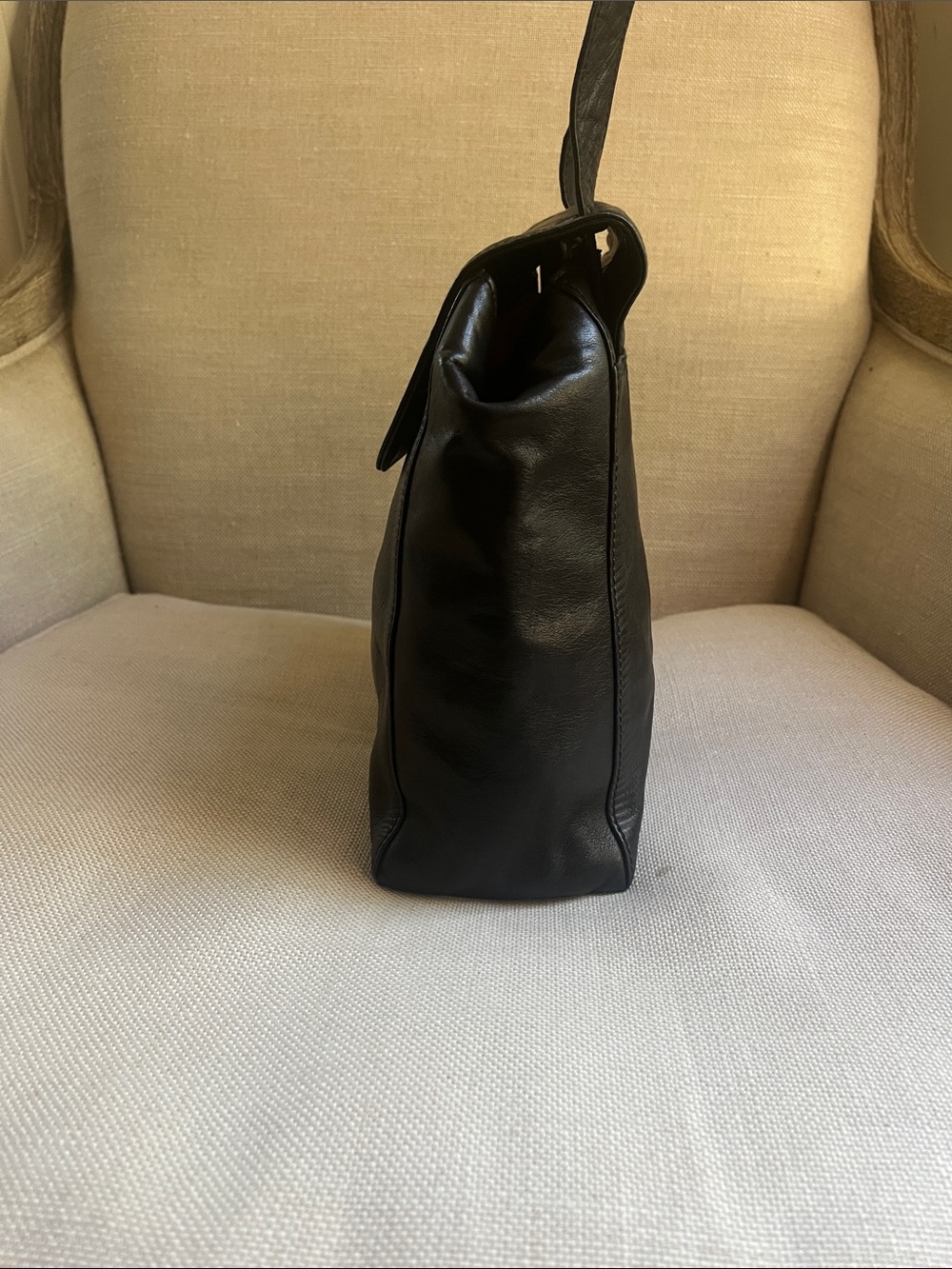 Jil Sander Black Leather Shoulder Bag Vintage - Picture 7 of 14